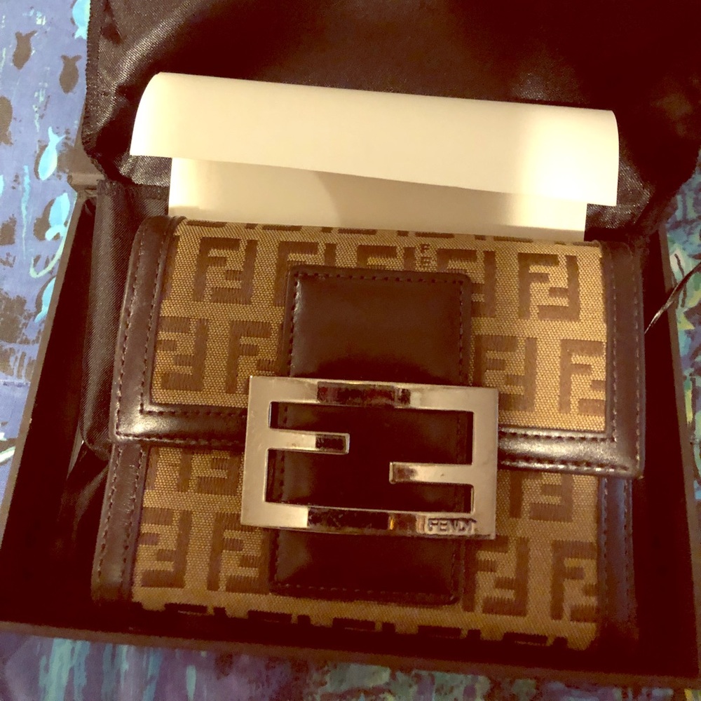 Vintage Fendi Tri-Fold Wallet.